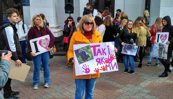 Стаття Как мариупольцы маршировали за права животных Ранкове місто. Крим