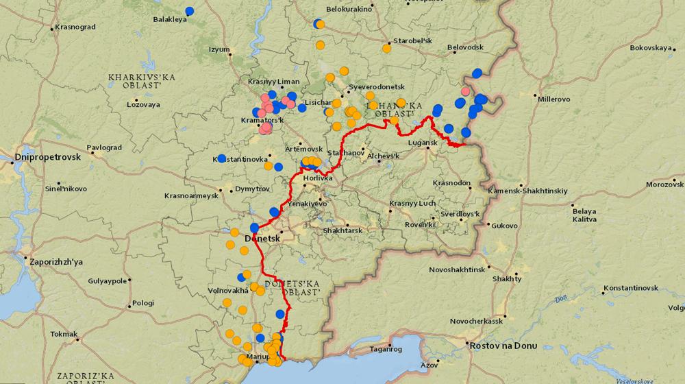 Стаття Для жителей Донбасса составлена карта опасных территорий Ранкове місто. Крим