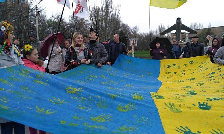 Стаття На Донетчине выйдут на Марш за единство Украины Ранкове місто. Крим