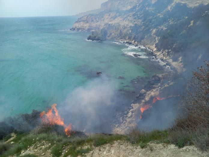 Стаття В Крыму дотла сгорел известный пляж «Баунти» — фото Ранкове місто. Крим